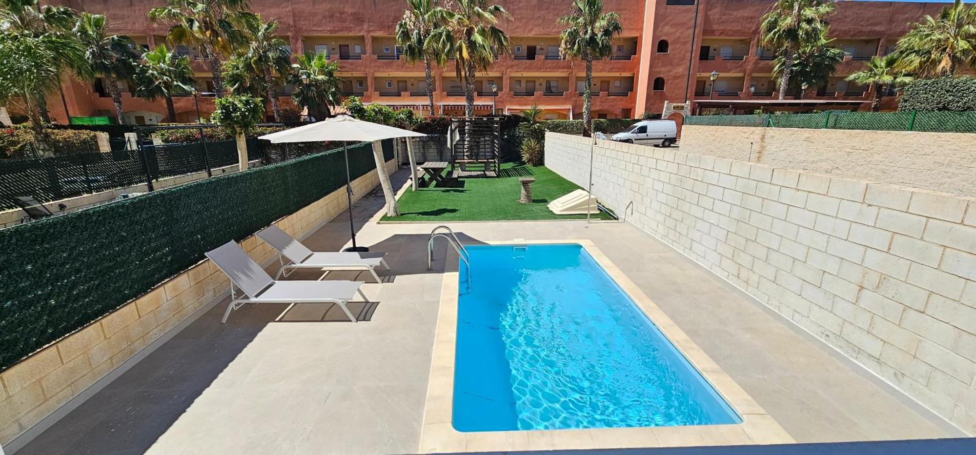 Homes Of Spain, Apartamentos Paraiso Vera Playa, Fatu Hiva, Bajo A Con Piscina Privada En Jardin Privado, Primera Linea De Playa, Wifi Eksteriør bilde
